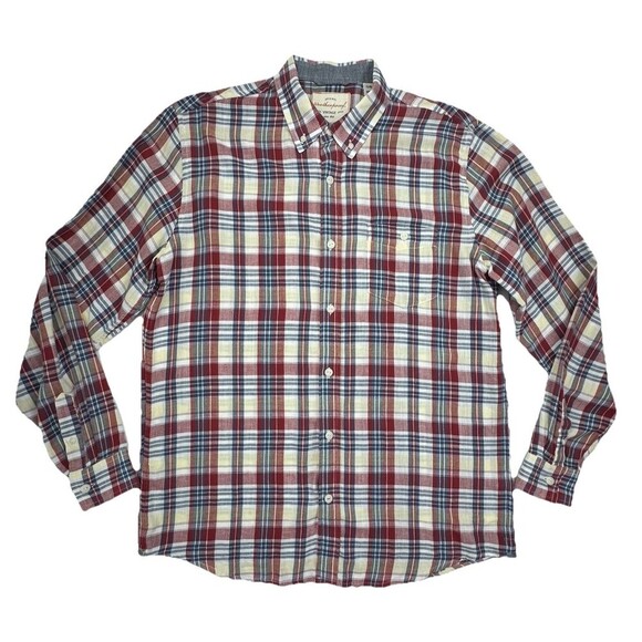 Weatherproof Shirt Men's Size Large Plaid Button Up Long Sleeve Collared Relaxed - Picture 1 of 9